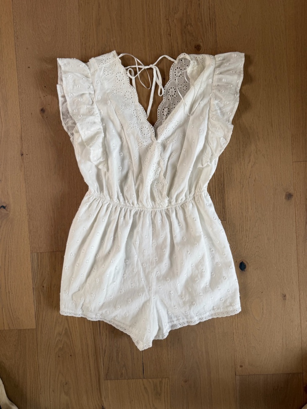 Francesca's Collections White Eyelet Romper